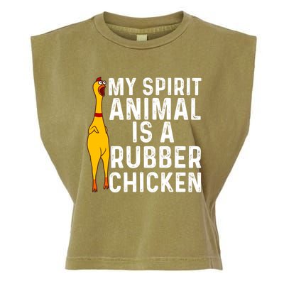 Funny Rubber Chicken Gift Men Women Rubber Chicken Costume Gift Garment-Dyed Women's Muscle Tee