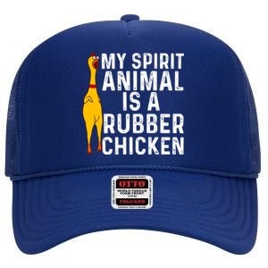 Funny Rubber Chicken Gift Men Women Rubber Chicken Costume Gift High Crown Mesh Back Trucker Hat