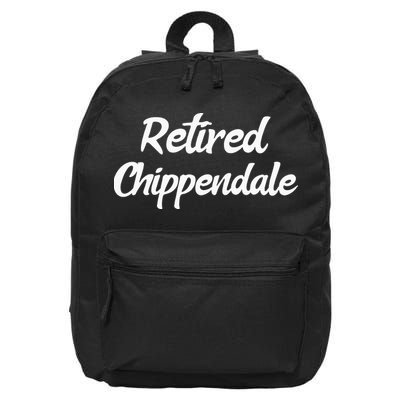 Funny Retired Chippendale Former Exotic Dancer Dad Bod 16 in Basic Backpack