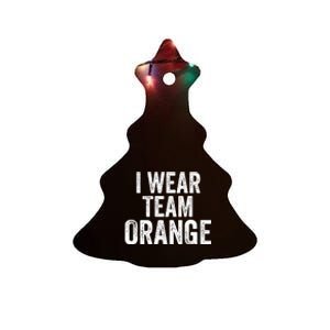 Formula Racing Car I Wear Team Orange F1 Formula One Racing Car Ceramic Tree Ornament