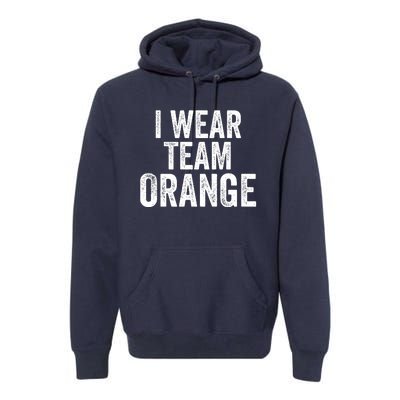 Formula Racing Car I Wear Team Orange F1 Formula One Racing Car Premium Hoodie