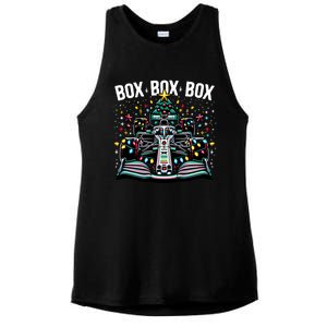 Formula Racing Car Box Box Radio Call Fun Christmas Tree Funny Gift Ladies PosiCharge Tri-Blend Wicking Tank