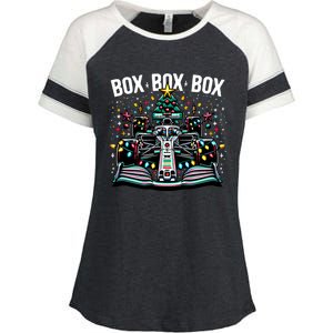 Formula Racing Car Box Box Radio Call Fun Christmas Tree Funny Gift Enza Ladies Jersey Colorblock Tee