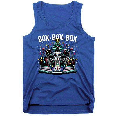 Formula Racing Car Box Box Radio Call Fun Christmas Tree Funny Gift Tank Top