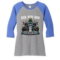 Formula Racing Car Box Box Radio Call Fun Christmas Tree Funny Gift Women's Tri-Blend 3/4-Sleeve Raglan Shirt