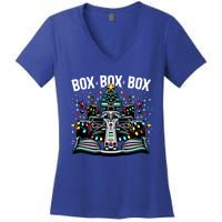 Formula Racing Car Box Box Radio Call Fun Christmas Tree Funny Gift Women's V-Neck T-Shirt