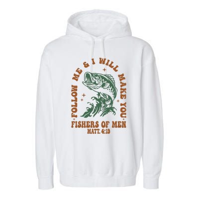 Fishers Retro Christian Bible Christian Dad Garment-Dyed Fleece Hoodie