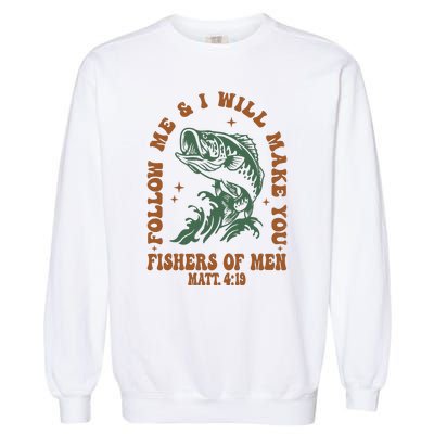 Fishers Retro Christian Bible Christian Dad Garment-Dyed Sweatshirt