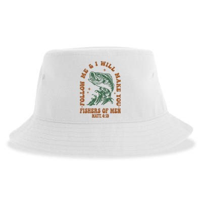 Fishers Retro Christian Bible Christian Dad Sustainable Bucket Hat