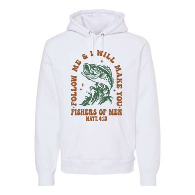 Fishers Retro Christian Bible Christian Dad Premium Hoodie