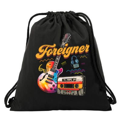 F.O.R.E.I.G.N.E.R Retro Cassette 90s Rock Music Old Fashion Drawstring Bag