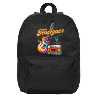 F.O.R.E.I.G.N.E.R Retro Cassette 90s Rock Music Old Fashion 16 in Basic Backpack