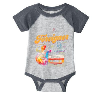 F.O.R.E.I.G.N.E.R Retro Cassette 90s Rock Music Old Fashion Infant Baby Jersey Bodysuit