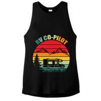 Funny RV CoPilot Adventure Awaits RV Camping Ladies PosiCharge Tri-Blend Wicking Tank