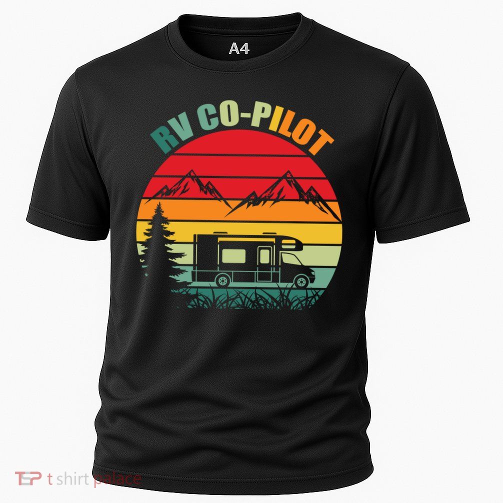 Funny RV CoPilot Adventure Awaits RV Camping Performance Shirt