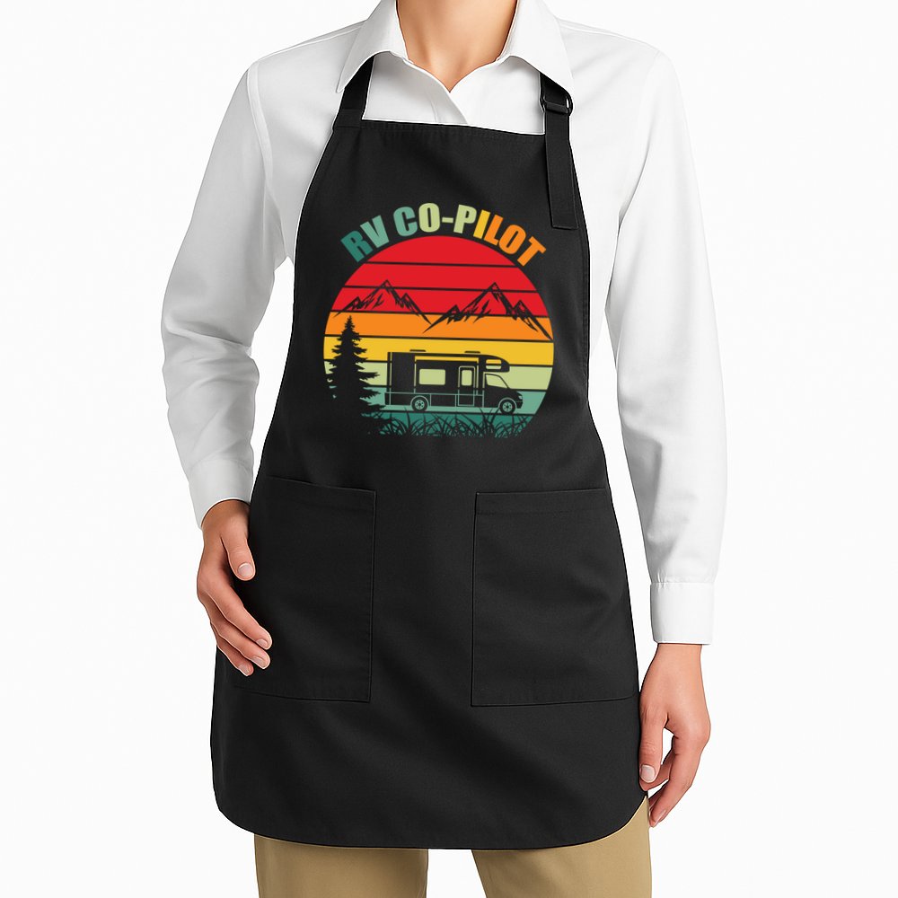 Funny RV CoPilot Adventure Awaits RV Camping Apron