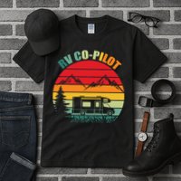 Funny RV CoPilot Adventure Awaits RV Camping Tall T-Shirt