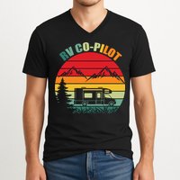Funny RV CoPilot Adventure Awaits RV Camping V-Neck T-Shirt