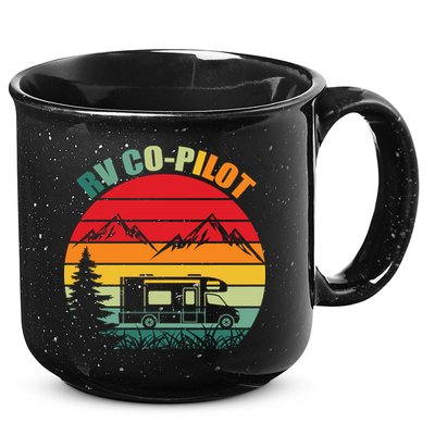 Funny RV CoPilot Adventure Awaits RV Camping 15oz Campfire Ceramic Mug