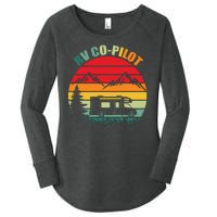 Funny RV CoPilot Adventure Awaits RV Camping Women's Perfect Tri Tunic Long Sleeve Shirt