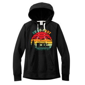 Funny RV CoPilot Adventure Awaits RV Camping Women's Fleece Hoodie