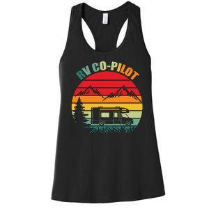 Funny RV CoPilot Adventure Awaits RV Camping Women's Racerback Tank