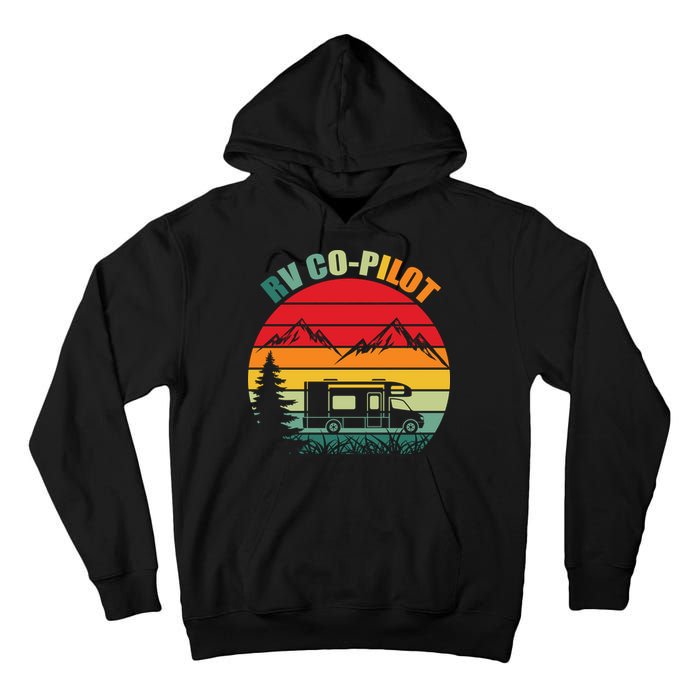 Funny RV CoPilot Adventure Awaits RV Camping Tall Hoodie