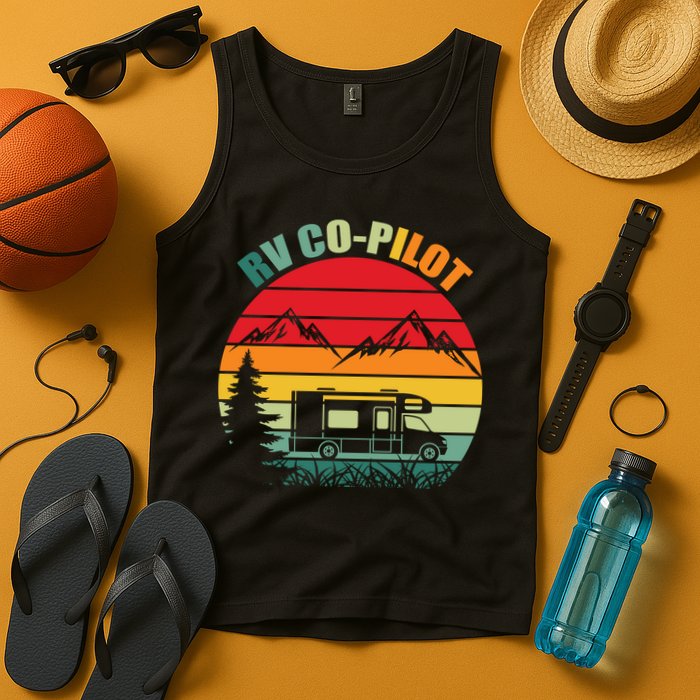 Funny RV CoPilot Adventure Awaits RV Camping Tank Top