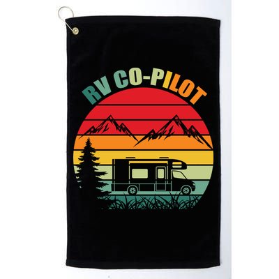 Funny RV CoPilot Adventure Awaits RV Camping Golf Towel