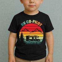 Funny RV CoPilot Adventure Awaits RV Camping Toddler T-Shirt