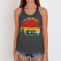 Funny RV CoPilot Adventure Awaits RV Camping Women's Knotted Racerback Tank