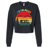 Funny RV CoPilot Adventure Awaits RV Camping Cropped Pullover Crew