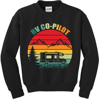 Funny RV CoPilot Adventure Awaits RV Camping Kids Sweatshirt