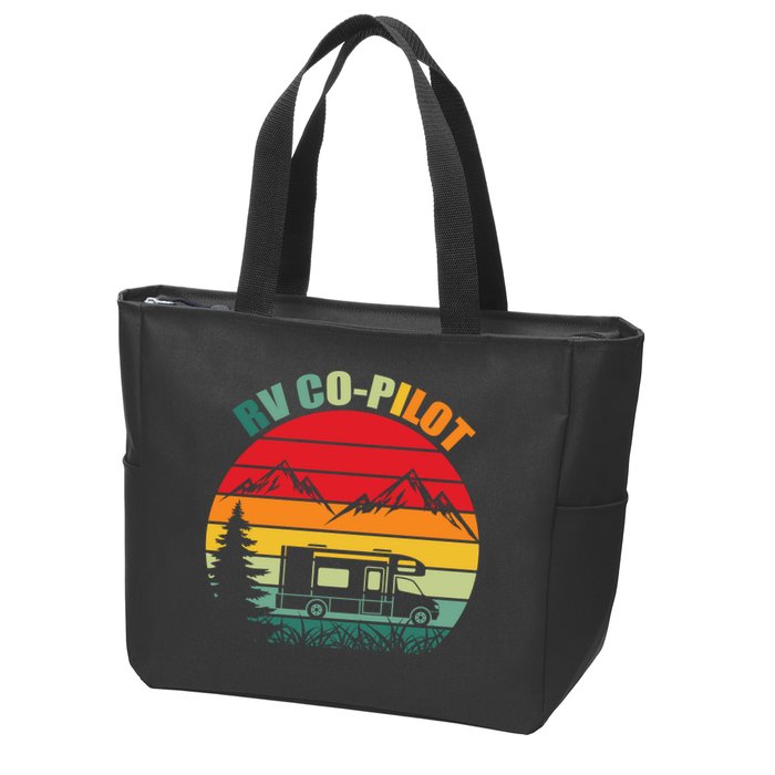 Funny RV CoPilot Adventure Awaits RV Camping Zip Tote Bag