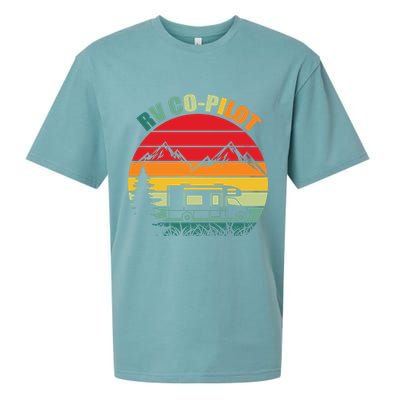 Funny RV CoPilot Adventure Awaits RV Camping Sueded Cloud Jersey T-Shirt