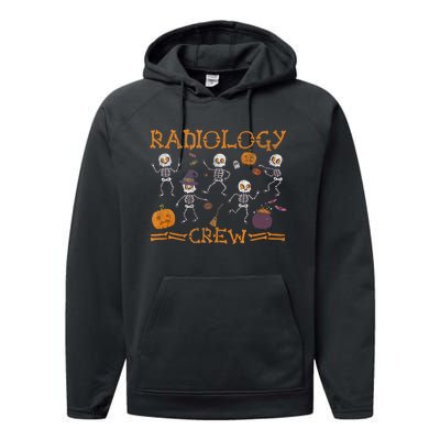 Funny Radiology Crew Dancing Skeleton Pumpkin Halloween Performance Fleece Hoodie