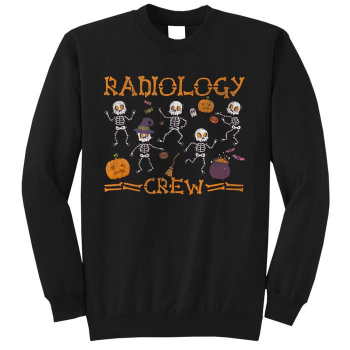 Funny Radiology Crew Dancing Skeleton Pumpkin Halloween Tall Sweatshirt