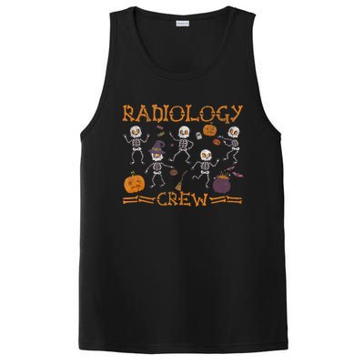 Funny Radiology Crew Dancing Skeleton Pumpkin Halloween PosiCharge Competitor Tank