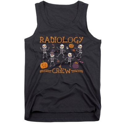 Funny Radiology Crew Dancing Skeleton Pumpkin Halloween Tank Top