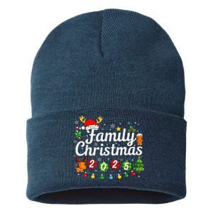 Family Reunion Christmas 2025 Holiday Xmas Pajamas Matching Sustainable Knit Beanie