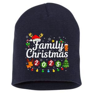 Family Reunion Christmas 2025 Holiday Xmas Pajamas Matching Short Acrylic Beanie