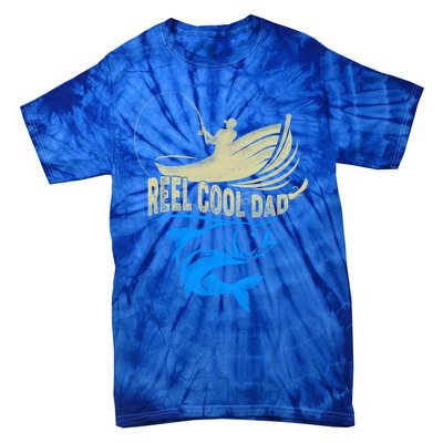 Fishing Reel Cool Dad Father’s Day For Fisher Funny Gift Tie-Dye T-Shirt