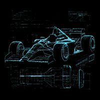 Formula Racing Car Silhouette Mechanic Car Guys Visor
