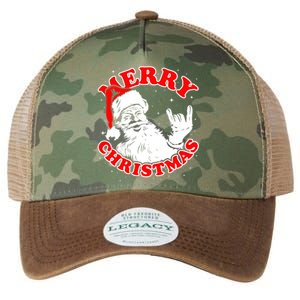 Funny Retro Christmas Santa Rock And Roll Gift Legacy Tie Dye Trucker Hat