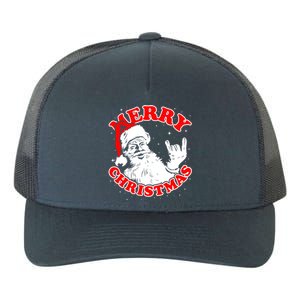 Funny Retro Christmas Santa Rock And Roll Gift Yupoong Adult 5-Panel Trucker Hat