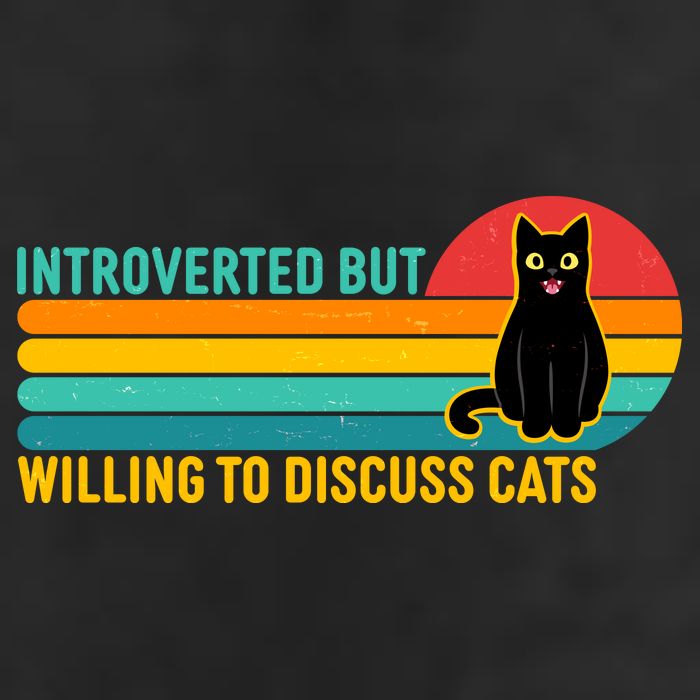 Funny Retro Cat Introverted But Willing To Discuss Cats Cool Comfort Performance Bucket Hat