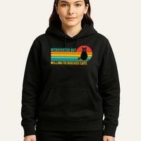 Funny Retro Cat Introverted But Willing To Discuss Cats Hoodie