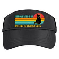 Funny Retro Cat Introverted But Willing To Discuss Cats Adult Drive Performance Visor