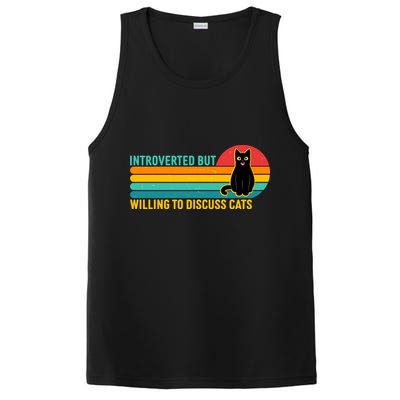 Funny Retro Cat Introverted But Willing To Discuss Cats PosiCharge Competitor Tank