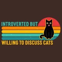 Funny Retro Cat Introverted But Willing To Discuss Cats Full-Length Apron With Pockets